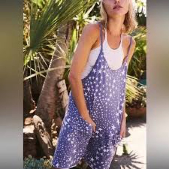 FP Movement Hot Shot Printed Romper in Indigo Stars, size M - Picture 3 of 12